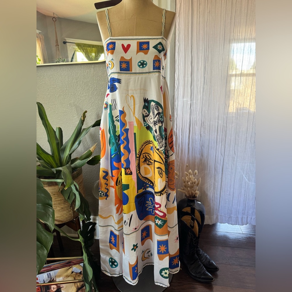 Colorful Abstract Maxi Dress alemais